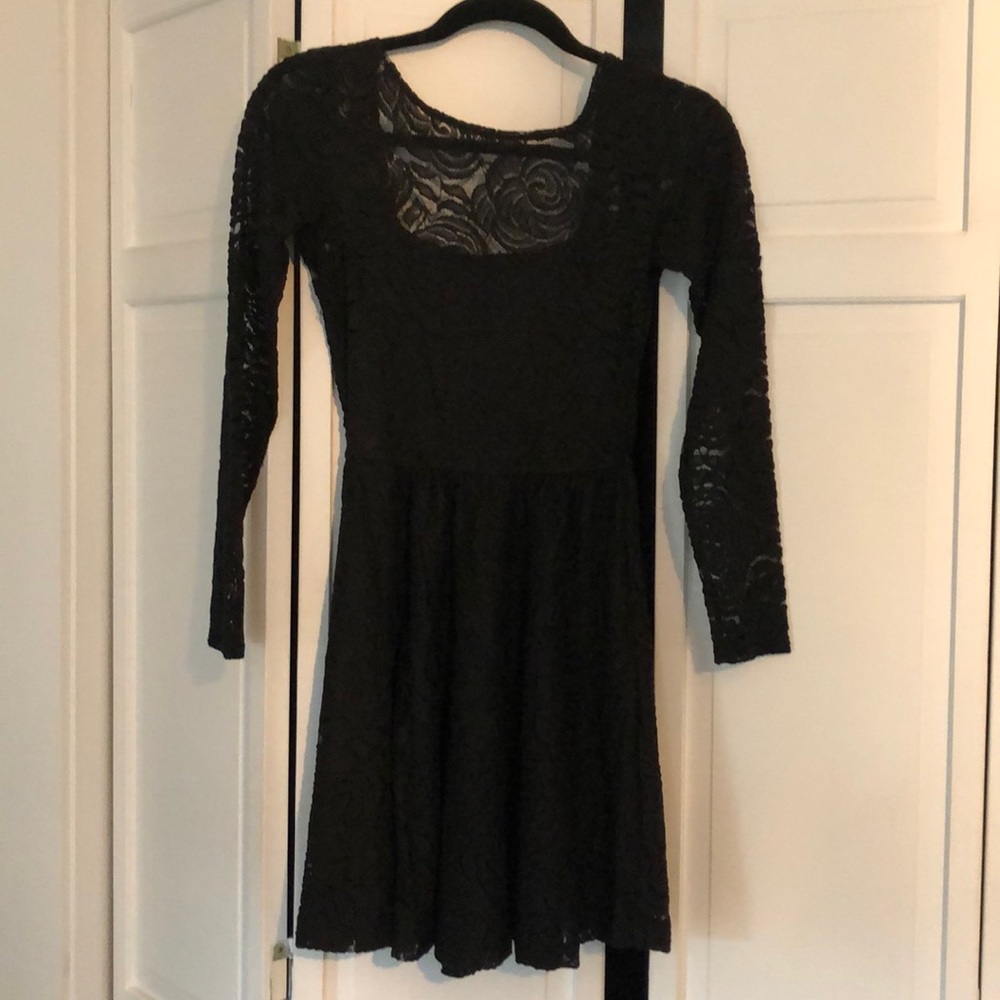 Black lace lined